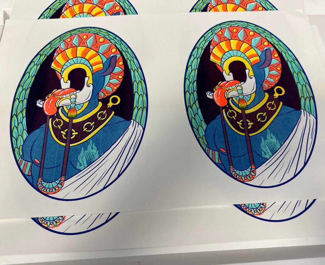 Tongue of Saint Anthony risograph print